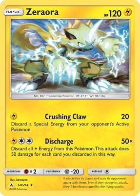 Zeraora card from SM - Unbroken Bonds