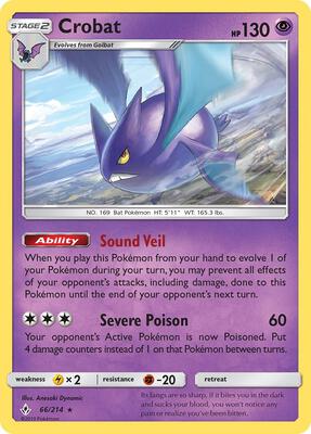Crobat card from SM - Unbroken Bonds