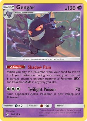 Gengar card from SM - Unbroken Bonds