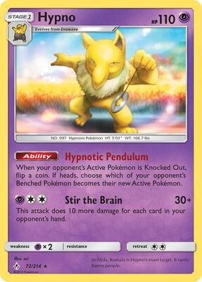 Hypno card from SM - Unbroken Bonds
