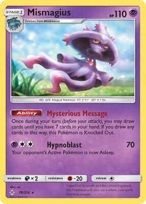 Mismagius card from SM - Unbroken Bonds
