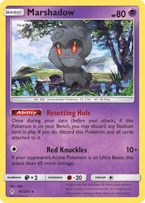 Marshadow card from SM - Unbroken Bonds
