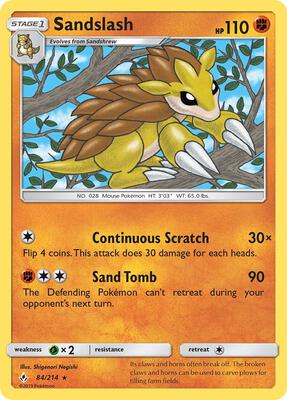 Sandslash card from SM - Unbroken Bonds