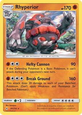 Rhyperior card from SM - Unbroken Bonds
