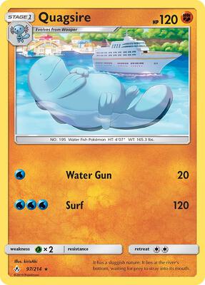 Quagsire card from SM - Unbroken Bonds