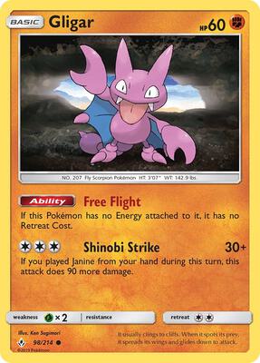 Gligar card from SM - Unbroken Bonds