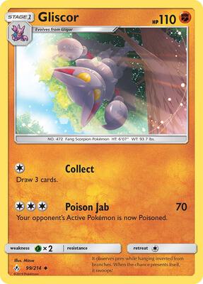 Gliscor card from SM - Unbroken Bonds