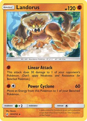 Landorus card from SM - Unbroken Bonds