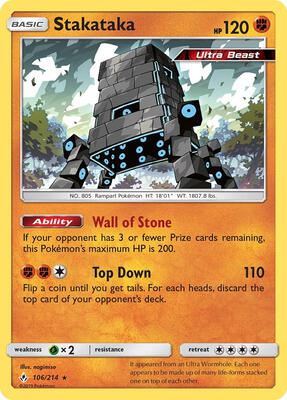 Stakataka card from SM - Unbroken Bonds