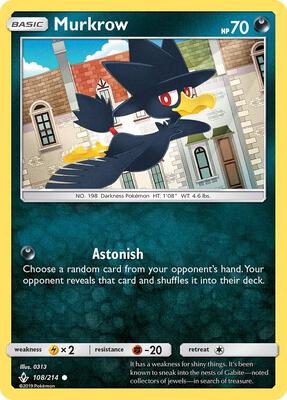 Murkrow card from SM - Unbroken Bonds