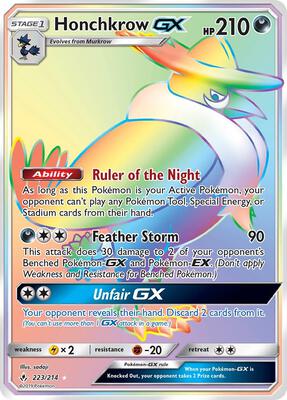 Honchkrow GX (Secret) card from SM - Unbroken Bonds