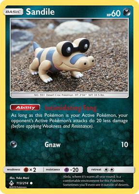 Sandile (113) card from SM - Unbroken Bonds