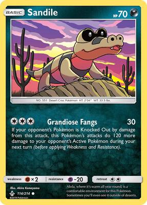 Sandile (114) card from SM - Unbroken Bonds