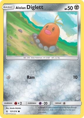 Alolan Diglett card from SM - Unbroken Bonds