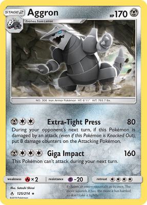 Aggron card from SM - Unbroken Bonds