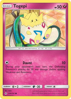 Togepi card from SM - Unbroken Bonds