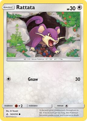 Rattata card from SM - Unbroken Bonds