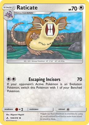 Raticate card from SM - Unbroken Bonds