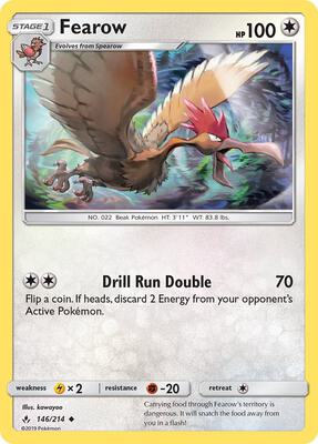 Fearow card from SM - Unbroken Bonds