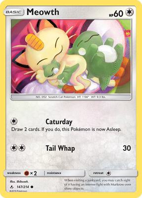 Meowth card from SM - Unbroken Bonds