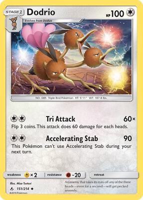Dodrio card from SM - Unbroken Bonds