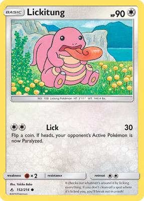 Lickitung card from SM - Unbroken Bonds