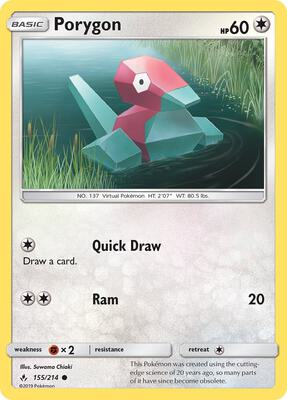 Porygon (155) card from SM - Unbroken Bonds
