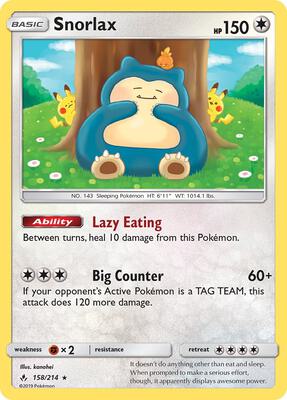 Snorlax card from SM - Unbroken Bonds