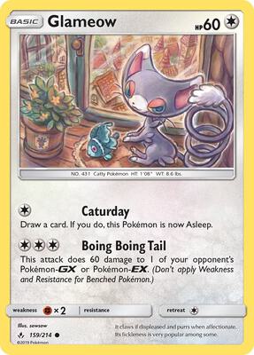 Glameow card from SM - Unbroken Bonds