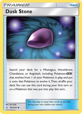 Dusk Stone card from SM - Unbroken Bonds