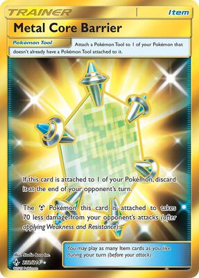 Metal Core Barrier (Secret) card from SM - Unbroken Bonds
