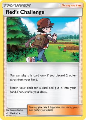 Red's Challenge card from SM - Unbroken Bonds