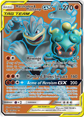Marshadow & Machamp GX (198) (Full Art) card from SM - Unbroken Bonds