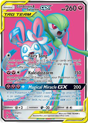 Gardevoir & Sylveon GX (204) (Full Art) card from SM - Unbroken Bonds