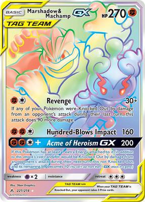 Marshadow & Machamp GX (Secret) card from SM - Unbroken Bonds