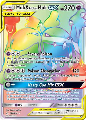 Muk & Alolan Muk GX (Secret) card from SM - Unbroken Bonds