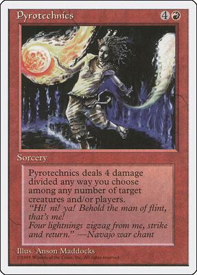 Pyrotechnics card from Fourth Edition
