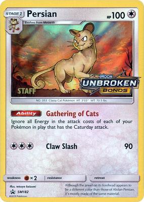 Persian - SM182 (Prerelease) [Staff] card from SM Promos