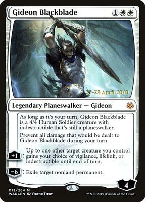 Gideon Blackblade card from Prerelease Cards