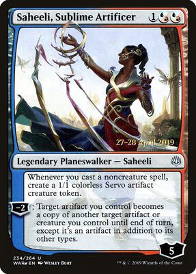 Saheeli, Sublime Artificer card from Prerelease Cards