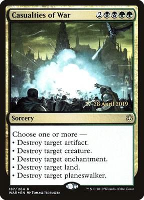 Casualties of War card from Prerelease Cards