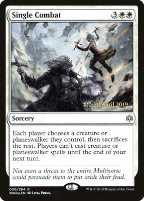 Single Combat card from Prerelease Cards