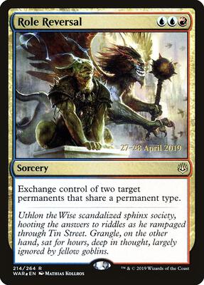 Role Reversal card from Prerelease Cards