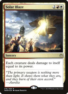 Solar Blaze card from Prerelease Cards