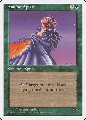 Radjan Spirit card from Fourth Edition