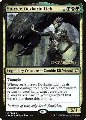 Storrev, Devkarin Lich card from Prerelease Cards