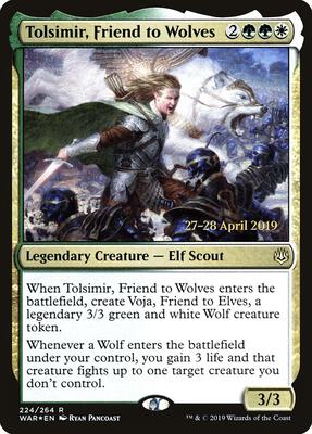 Tolsimir, Friend to Wolves card from Prerelease Cards
