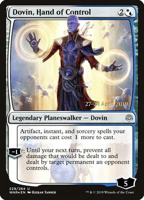 Dovin, Hand of Control card from Prerelease Cards