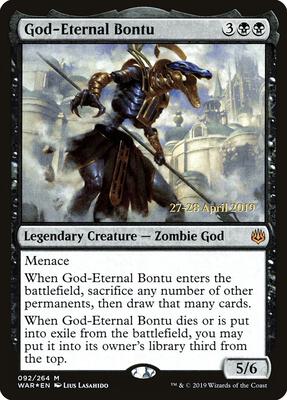 God-Eternal Bontu card from Prerelease Cards