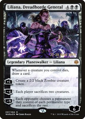 Liliana, Dreadhorde General card from Prerelease Cards